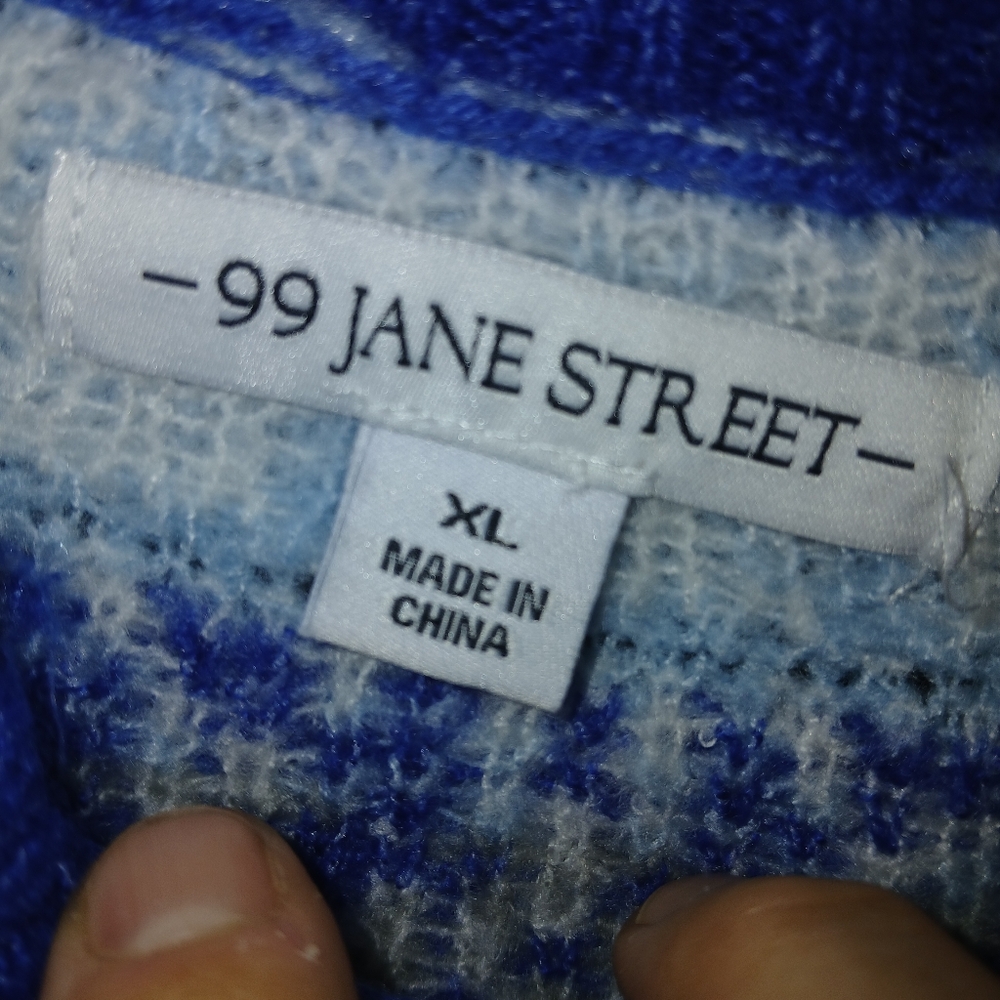 Blue Fair Isle Sweater By 99 Jane Street - Picture 2 of 6